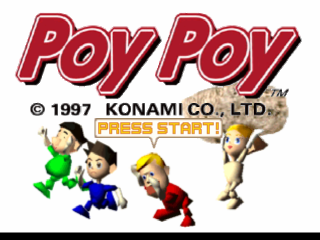 Poy Poy title screen for Playstation